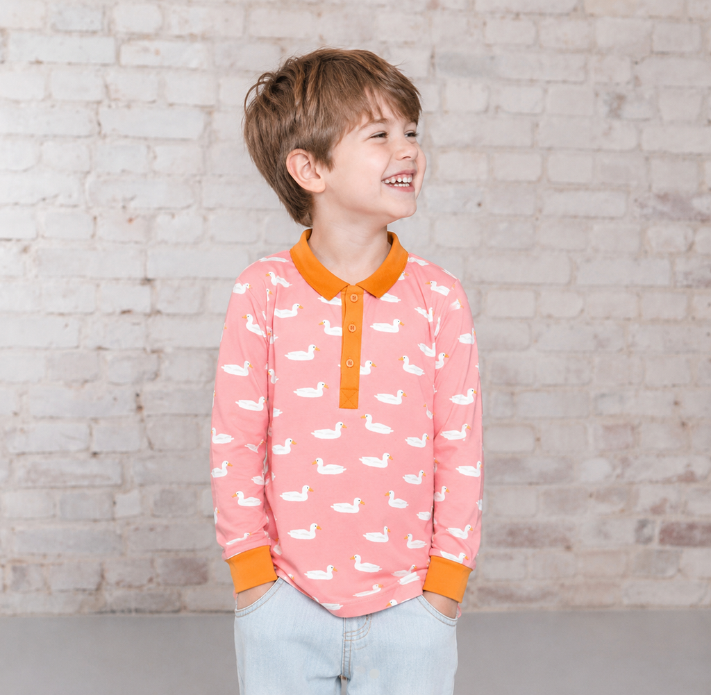 Polera Polo Pink Duck