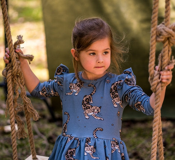Vestido Blue Leopard
