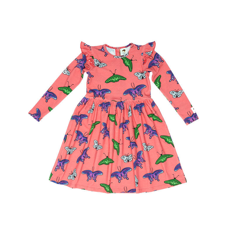 Vestido Coral Butterflies